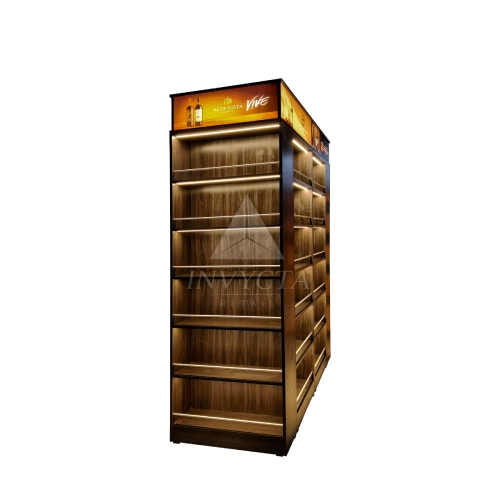 estante para licores con luces led