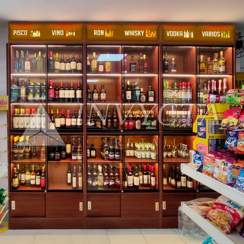 muebles para licores LED