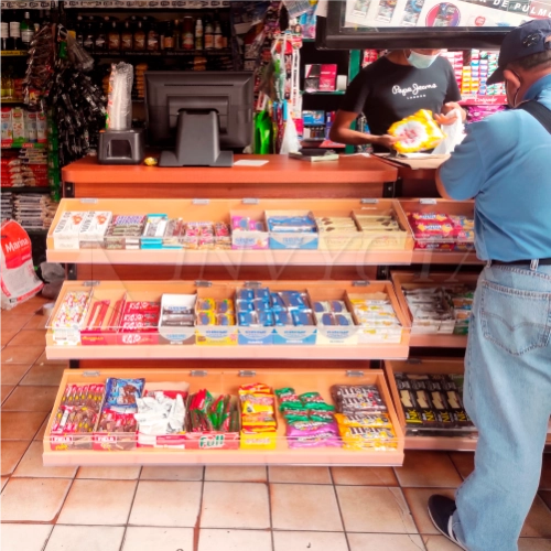 mostrador exhibidor para tiendas